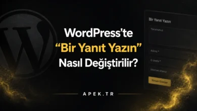 WordPress Bir Yanıt Yazın Yazısını Değiştirme (2026)