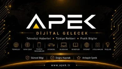 APEK ana sayfasını temsil eden teknoloji haberleri, Türkiye rehberleri ve pratik bilgiler görseli.