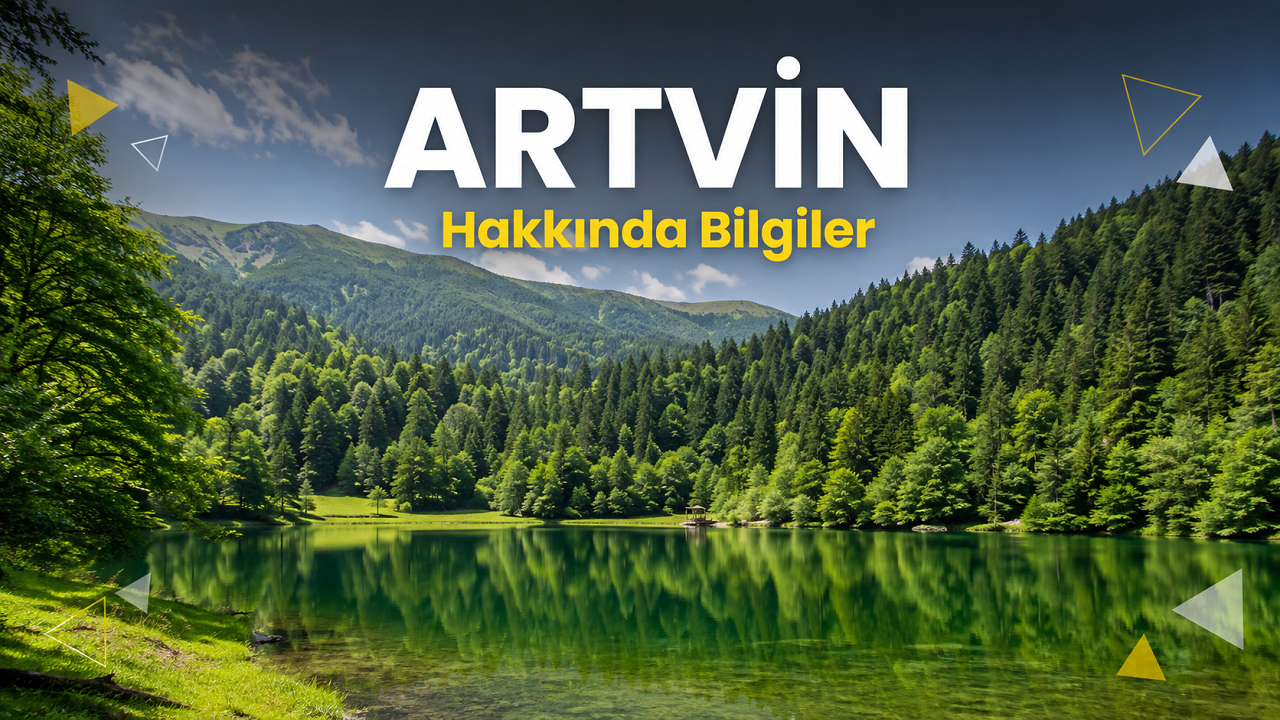 Artvin’in yeşil dağları, Çoruh Vadisi ve doğal güzelliklerini gösteren Artvin şehir manzarası