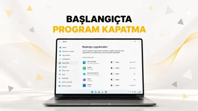 Bilgisayar açılırken açılan programları kapatma ekranını gösteren Windows başlangıç uygulamaları görseli
