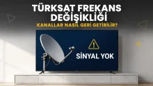 Türksat frekans değişikliği sonrası televizyonda kanal arama işlemi