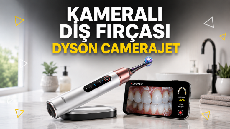 Dyson CameraJet kameralı diş fırçası ve telefonda canlı ağız içi görüntüsü