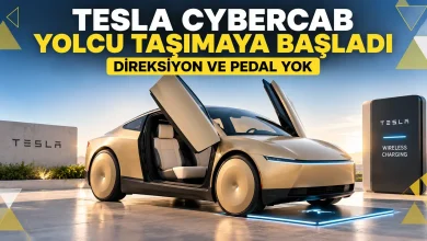 Tesla Cybercab direksiyonsuz elektrikli robotaksi